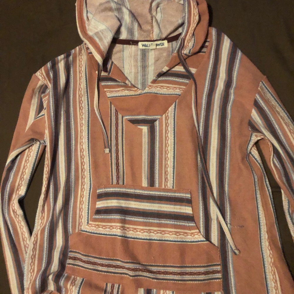 Wallflower Striped Hoodie in Earth Tones